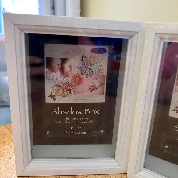 Set of 3 White Shadow Boxes 5x7x2 Brand New - Picture 4 of 5